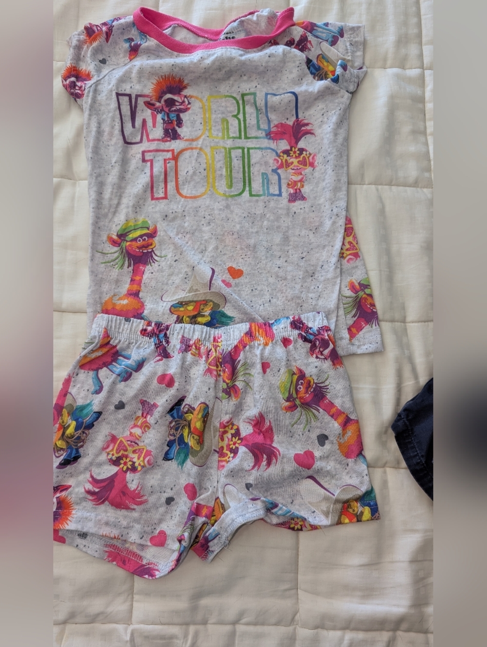 Trolls World Tour - Kids Pajama Two Piece Set - Tee Shirt & Shorts